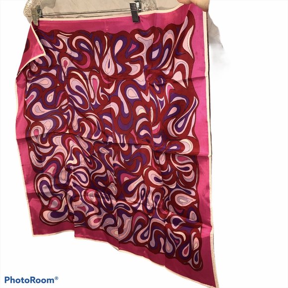 Vintage pink purple Italy puccci look scarf